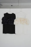 フリルドッキングビスチェTOPS　BLACK