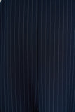 ハイウェストピンストライプサロペット　NAVY