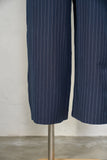 ハイウェストピンストライプサロペット　NAVY