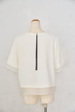シアーミックスブラウスTシャツ　オフホワイト