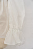 ペプラムギャザーブラウス　WHITE
