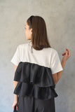 【残りわずか！】ドッキングフリルTシャツ　MIX