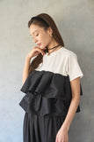 【残りわずか！】ドッキングフリルTシャツ　MIX