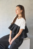 【残りわずか！】ドッキングフリルTシャツ　MIX