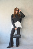 【2点SET】ニット＋キャミアンサンブル　BLACK