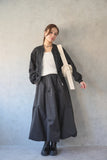 タックデザインスカート　BLACK