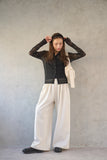 ストレッチレースシャツ　BLACK