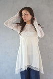 マットサテンレースキャミソール　IVORY