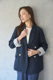 ツイルテーラードジャケット　NAVY