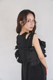 【残りわずか】フリルビスチェ　BLACK
