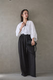バルーン袖襟付きトップス　OFFWHITE