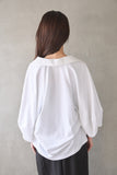 バルーン袖襟付きトップス　OFFWHITE