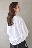 バルーン袖襟付きトップス　OFFWHITE