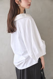 バルーン袖襟付きトップス　OFFWHITE