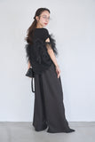 3WAYフリルTシャツ　BLACK