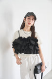 【残りわずか】フリルビスチェ　BLACK