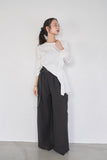フリルロングTシャツ　オフホワイト