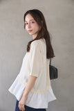 ドッキングバルーン半袖トップス　IVORY