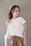 3WAYフリルTシャツ　OFFWHITE