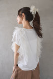3WAYフリルTシャツ　OFFWHITE