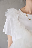 3WAYフリルTシャツ　OFFWHITE