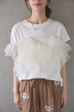 3WAYフリルTシャツ　OFFWHITE