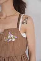 花柄刺繍キャミソール BROWN – ODORATA official