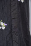 花柄刺繍イージーパンツ　BLACK