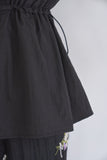 ドッキングチュニックトップス　BLACK