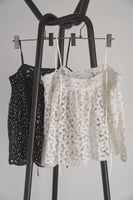 チュールフラワー刺繍キャミ OFF WHITE – ODORATA official