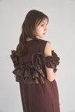 ビスチェドッキングワンピース　BROWN
