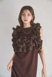 ビスチェドッキングワンピース　BROWN