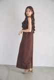 ビスチェドッキングワンピース　BROWN