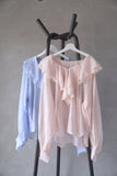 ラッセルカラーセミシアーブラウス　PINK