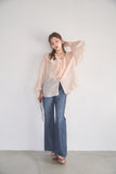 ラッセルカラーセミシアーブラウス　PINK