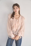 ラッセルカラーセミシアーブラウス　PINK