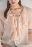 ラッセルカラーセミシアーブラウス　PINK