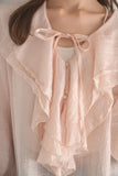 ラッセルカラーセミシアーブラウス　PINK