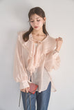 ラッセルカラーセミシアーブラウス　PINK