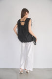 ノースリフェザートップス　BLACK