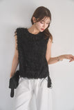 ノースリフェザートップス　BLACK