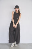 ウェストドロストサロペット　BLACK