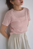 リボンヤーンサマーニットトップス　PINK