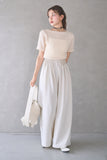 ピンタックワイドパンツ　IVORY