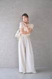 リボンヤーンサマーニットトップス　IVORY