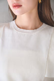 ペプラムバルーンドッキングニットトップス　IVORY