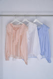 ラッセルカラーセミシアーブラウス　OFF WHITE
