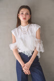 3wayフリルノースリトップス　OFF WHITE