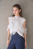 3wayフリルノースリトップス　OFF WHITE