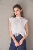 3wayフリルノースリトップス　OFF WHITE